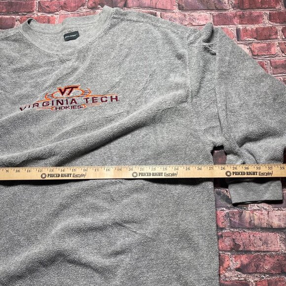 Vintage Virginia Tech Hokies Sweatshirt Men 2XL Crewneck Y2K Embroidered Baggy - Picture 5 of 5